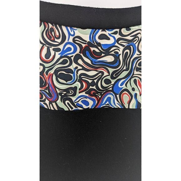 Balenciaga Paris Women Black Pencil Cut Abstract Print Mini Skirt Size 44 - Picture 3 of 12